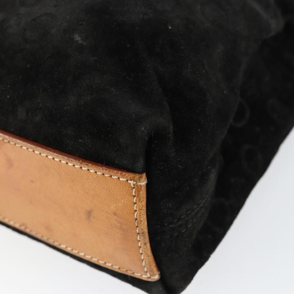 CELINE C Sulky Hand Bag Suede Black Silver Auth 147956 - Picture 14 of 16